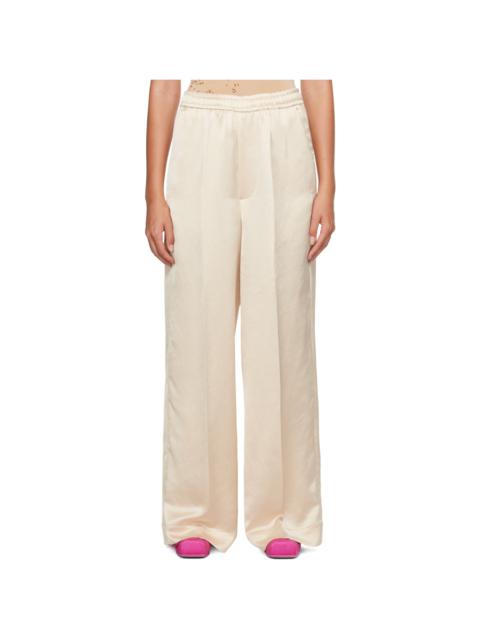 Off-White Crinkled Trousers