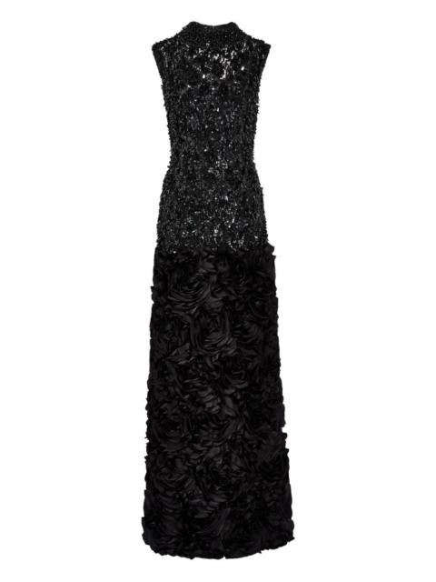 JENNY PACKHAM sequin-embellishment ruffle maxi dress