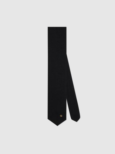 GUCCI Double G wool knit tie