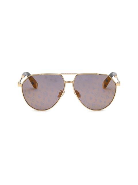 lens-decal pilot-frame sunglasses