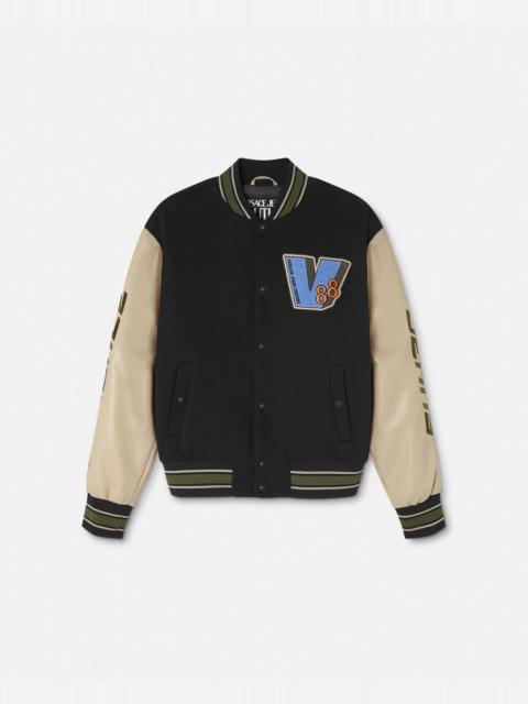 VERSACE JEANS COUTURE Logo Patch Bomber Jacket