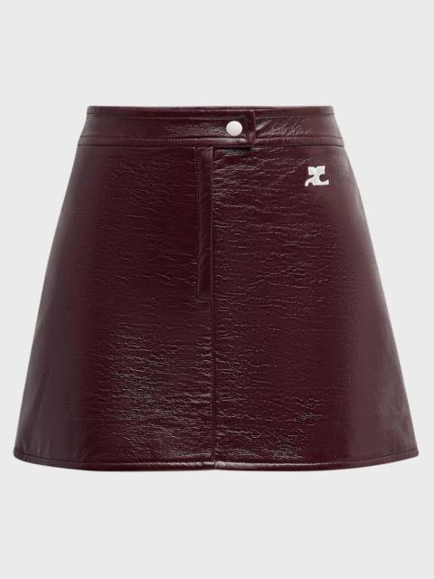 Reedition Vinyl Mini Skirt