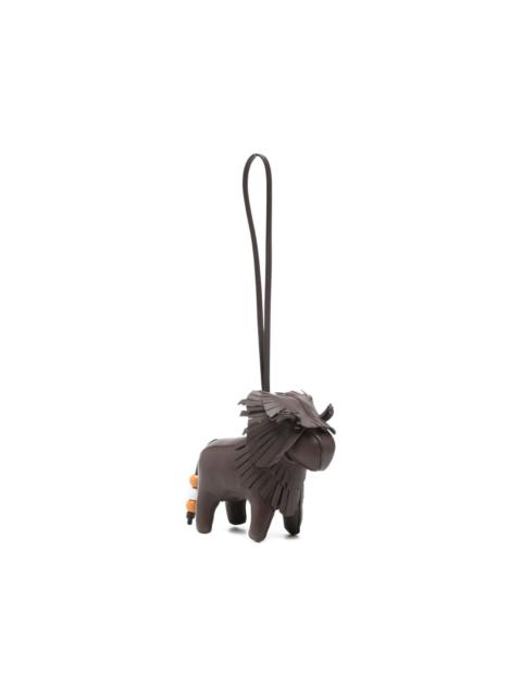Tod's fringed lion-motif keyring