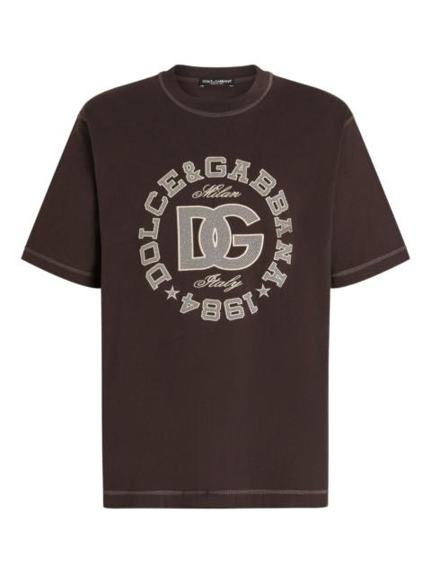 Dolce & Gabbana logo-embroidered T-shirt