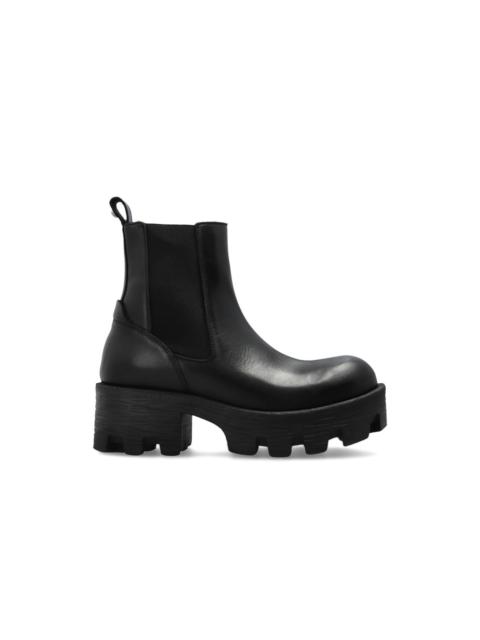 Diesel DIESEL D-HAMMER Black Leather Boots New & Authentic (Men's s