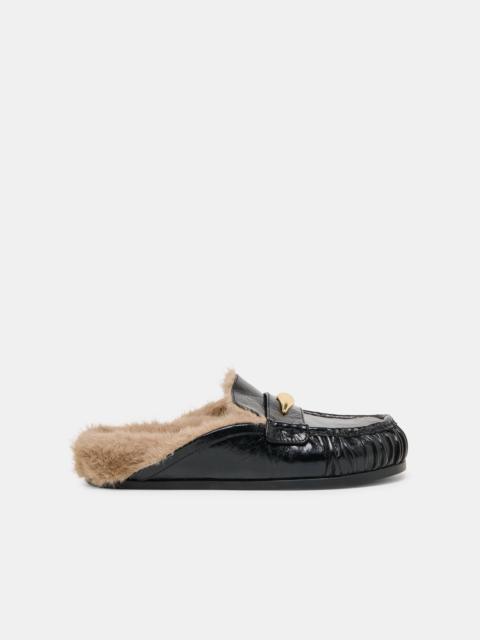 dolce vita JODERO PLUSH FLATS BLACK LEATHER