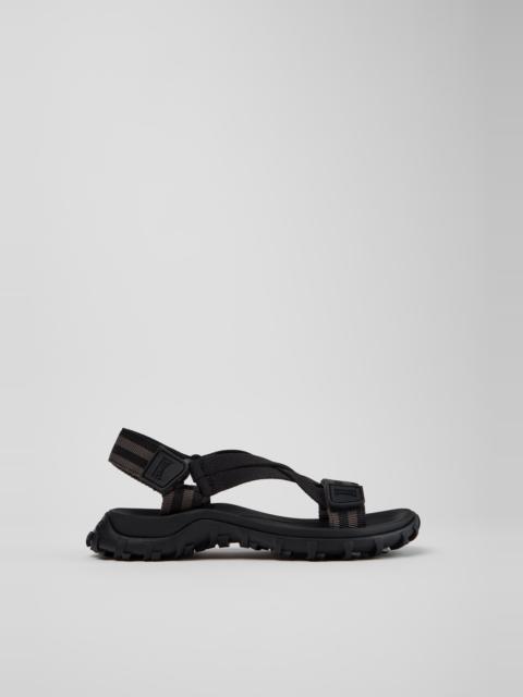 CAMPER Drift Trail Sandal Black Textile Sandals for Women.