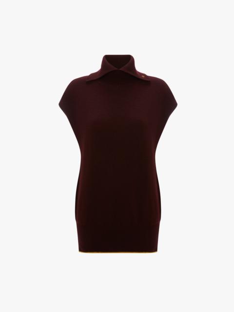 Victoria Beckham Sleeveless Jumper in Mahogany