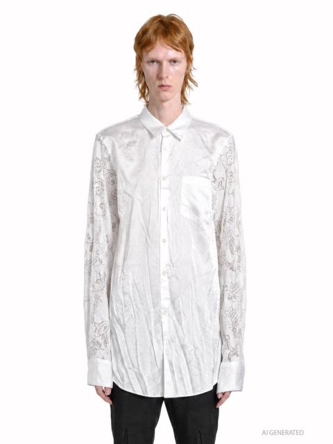 Comme des Garçons Homme Plus Dotted Satin And Lace Pocket Shirt