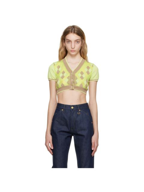 JACQUEMUS Green & Beige 'Le Cardigan Toledo' Cardigan