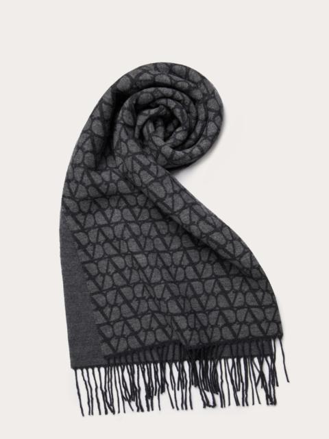 Valentino TOILE ICONOGRAPHE WOOL AND CASHMERE SCARF
