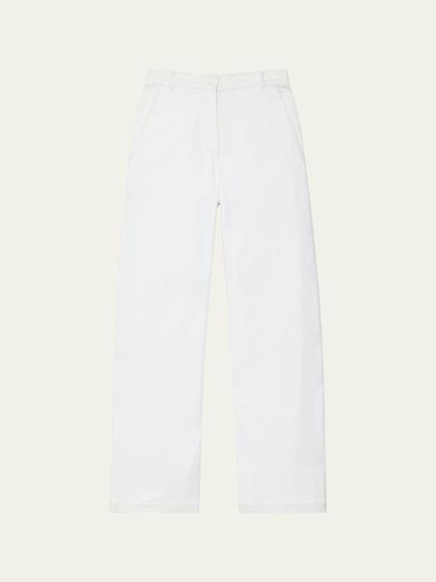 Another Tomorrow Carpenter Denim Wide-Leg Pants