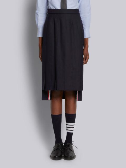 Thom Browne SUPER 120'S TWILL BELOW THE KNEE PLEATED SKIRT