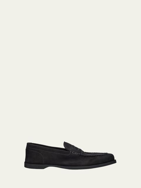 John Lobb Men's Pace Nubuck Penny Loafers