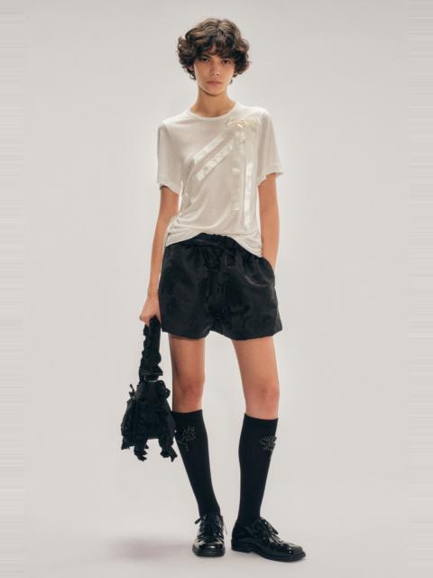Simone Rocha Elasticated Rose Shorts