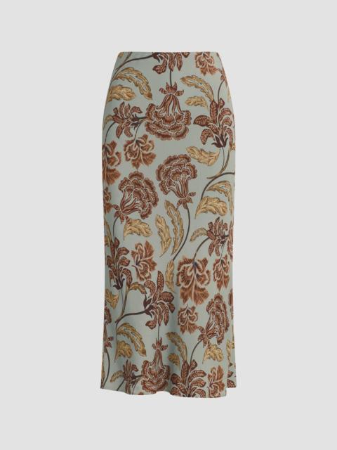 Favorite Daughter Women's The Jojo Floral Tapestry Midi Skirt - Sky Paisley Floral
