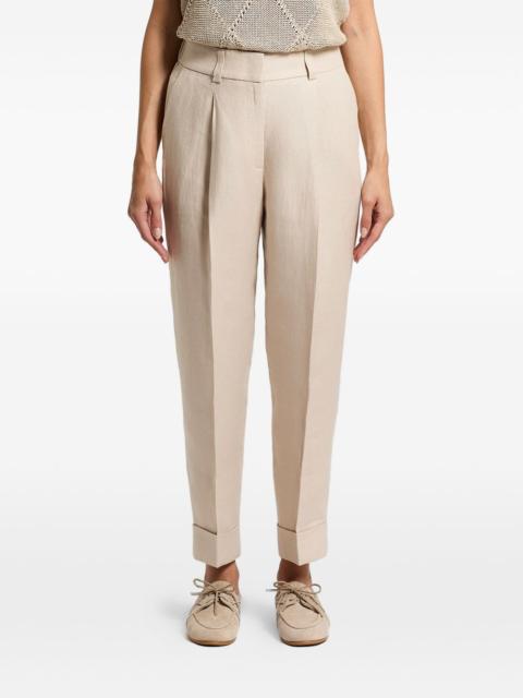PESERICO linen gabardine trousers