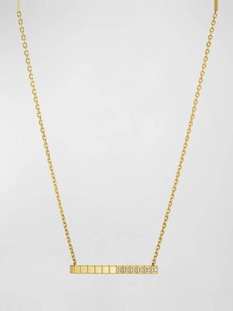 Chopard Ice Cube 18K Yellow Gold Diamond Bar Necklace