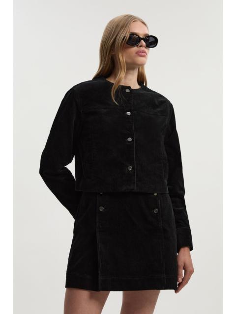 KAREN MILLEN Cord Collarless Tailored Jacket