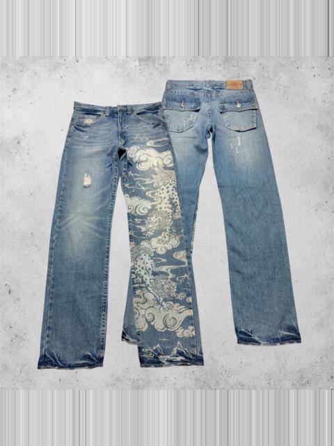 Hysteric Glamour Karakuri Tamashii Wagara Shishi Lion Japanese Graphic Denim Jeans