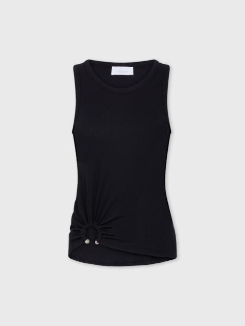 Paco Rabanne BLACK TANK TOP WITH SIGNATURE PIERCING