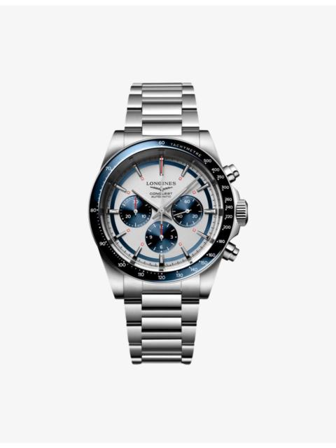 Longines L3.835.4.98.6 Conquest Chronograph Stainless-Steel Automatic Watch