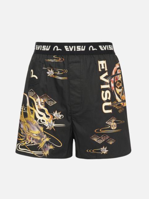 EVISU GOLDEN DRAGON AND KAMON PRINT BOXER SHORTS