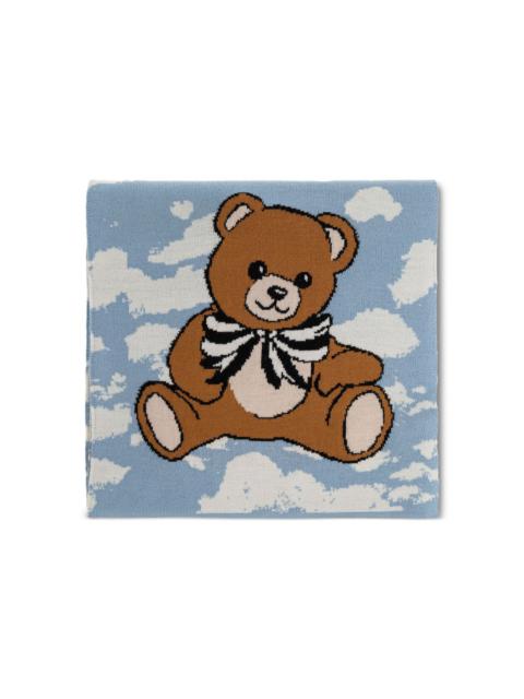 Moschino teddy bear cloud-intarsia scarf