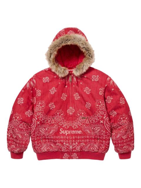 Supreme Supreme Paisley Studded Work Jacket Black | stockx