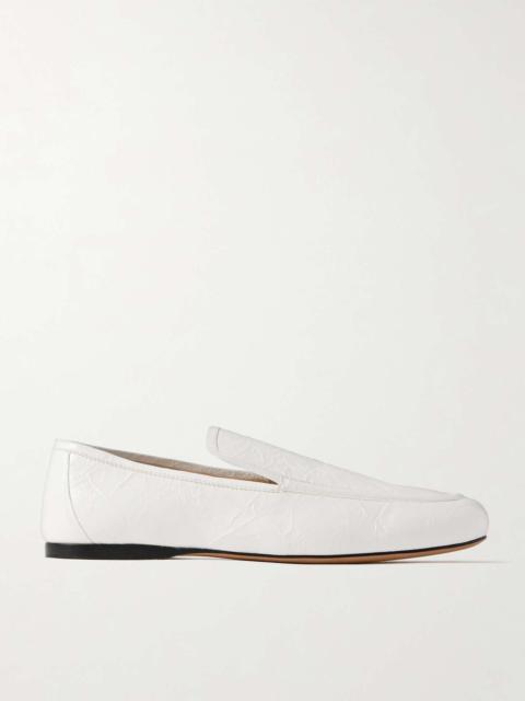 KHAITE Alessio crinkled-leather loafers