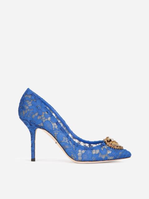 Taormina lace pumps with Devotion heart