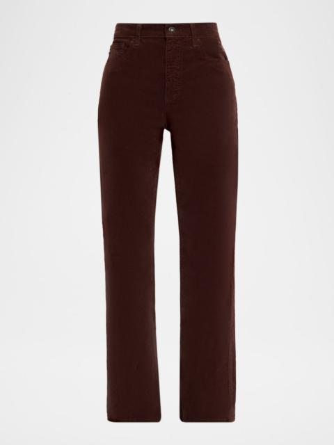 AG Jeans Brinley Mid-Rise Straight Corduroy Jeans