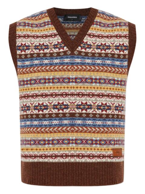 DSQUARED2 logo-patch vest