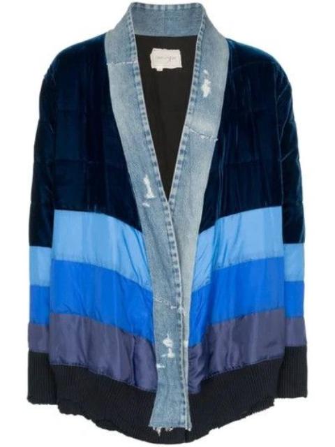 Greg Lauren $2780 Greg Lauren GL19 Velvet Padded Kimono Large