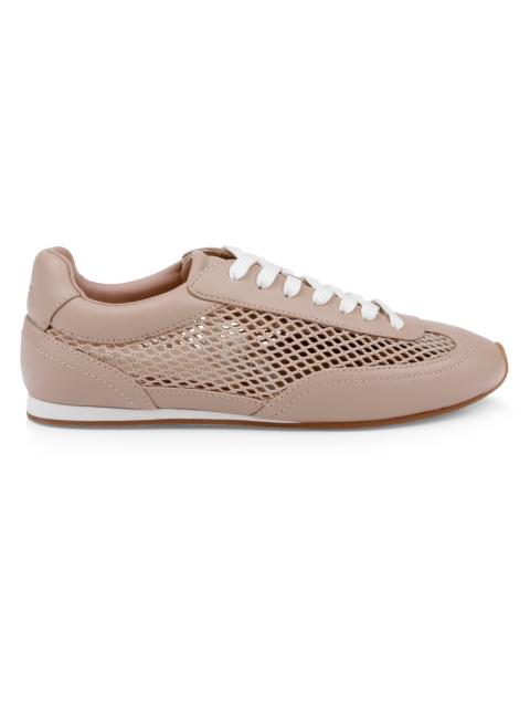 L'AGENCE Women's Jarah Low-Top Sneakers - Cappuccino Leather