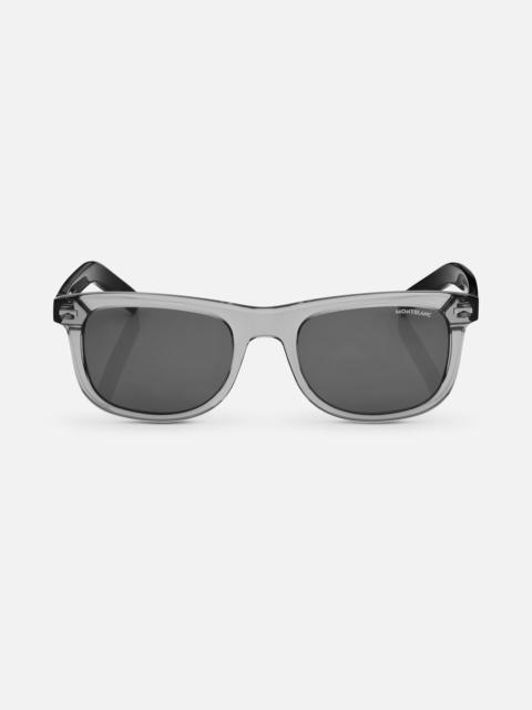 Montblanc Squared Sunglasses with Gray Colored Acetate Frame