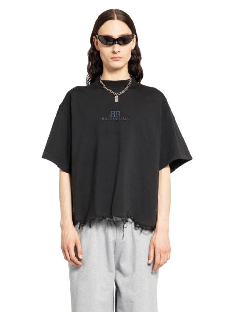 BALENCIAGA MAN BLACK T-SHIRTS