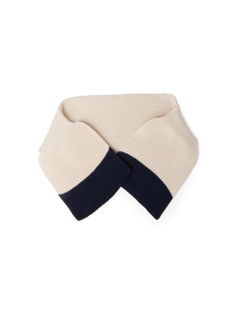 DURAZZI MILANO two-tone ribbed scarf
