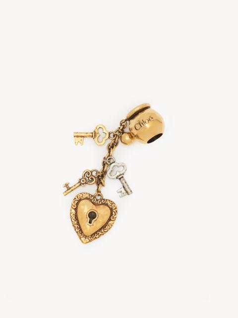 Chloé SPHERE KEY DICE CHARM FOR BRACELET BAG IN BRASS