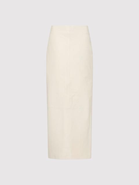 ST. AGNI Leather Column Skirt - Tofu