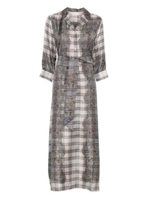Pierre-Louis Mascia plaid-check embroidered dress