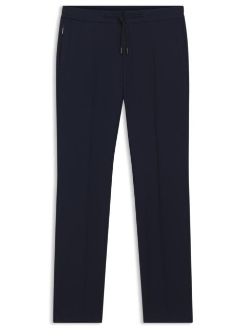 BOSS SLIM-FIT PANTS IN VIRGIN WOOL AND SILK