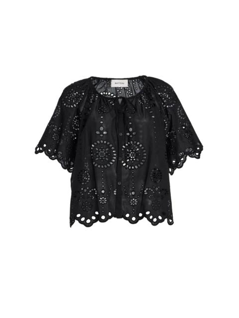 MATTEAU Cotton Broderie Anglaise Top black