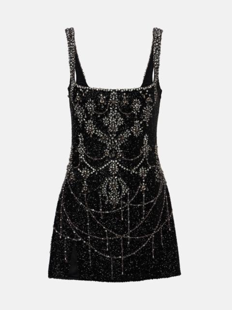 CLIO PEPPIATT Chandelier embellished minidress