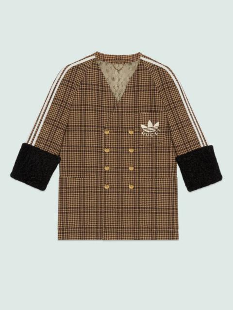 Gucci × adidas prince of wales jacket GUCCI adidas x Gucci Prince of Wales jacket | REVERSIBLE