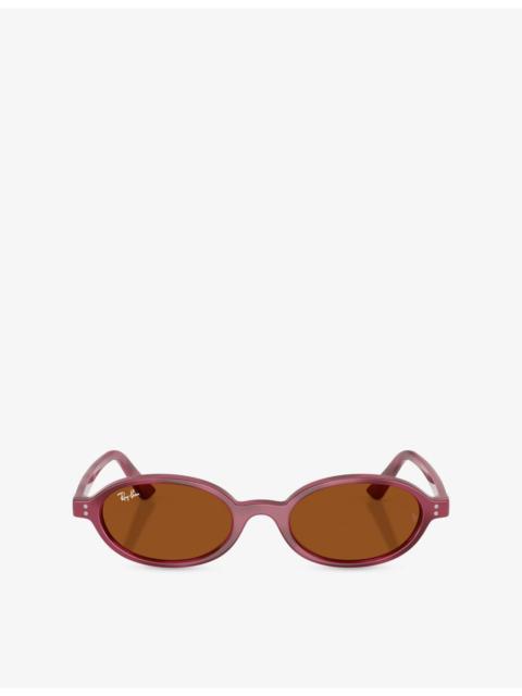 Ray-Ban RB4472 Oval-Frame Injected Sunglasses