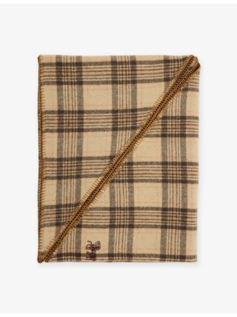 COACH Lucy Plaid Wool-Blend Triangle Scarf
