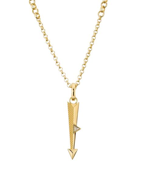 FOUNDRAE Women's Dream 18K Yellow Gold & 0.05 TCW Diamond Arrow Pendant Necklace - Yellow Gold