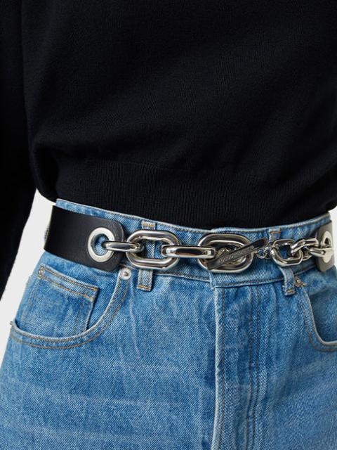 Paco Rabanne BLACK LEAHTER BELT