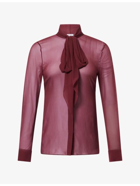 GABRIELA HEARST Shildon Sheer Silk Top